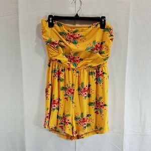 Justify Hawaiian Print Strapless Romper SizeXL NWT